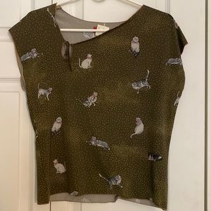 Super cute vintage Espirit top with KITTENS! 🖤 🐈 🐈‍⬛